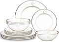 Noritake Platinum Wave 12-Piece Set in White Large