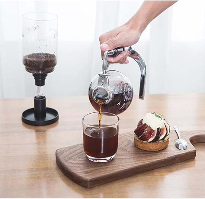 JITEM Cafetera Syphon Coffee Maker Japanese Style Vacuum Glass Siphon Pot Percolators 3-5 Cups Glass Tabletop Siphon Coffee Maker for Coffee or Tea