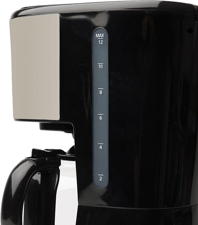 Haden 12-Cup Programmable Coffee Maker for Home or Office Putty &amp Chrome – Drip Brewer Machine with Brew Strength Delay Brewing Auto Shut-Off and Reusable Washable Water Filter