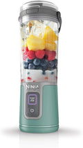 Ninja Blast 16 oz. Personal Portable Blender with Leak Proof Lid and Easy Sip Spout Perfect for Smoothies Cordless USB-C Rechargeable Dishwasher Safe Parts (Renewed) (Forest Green)