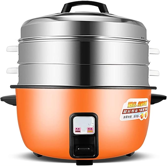 Household Electric Rice Cooker With 2 X Steamer Large Capacity Commercial Old-Fashioned Non-Stick Rice Cooker For Hotels Restaurants Canteens Schools(36L)