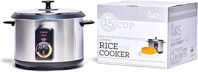 Pars Automatic Persian Rice Cooker - Tahdig Rice Maker Perfect Rice Crust 15 Cup