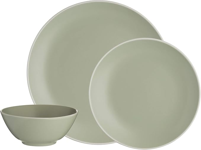 Mason Cash | Classic Collection 12-Piece Dinnerware Set - Green