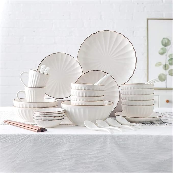 Dinner Set for Luxury Restaurant and Home 45 Pieces Porcelain Dinnerware Set