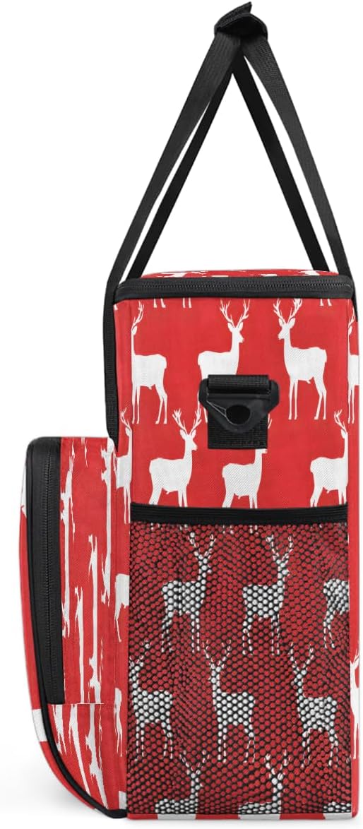 Christmas (749) Coffee Maker Carring Bag Travel Carrying Storage Tote Bag Compatible with Keurig K-Mini or K-Mini Plus Portable Single Serve Coffee Brewer Case with Pockets for K-cup Pods