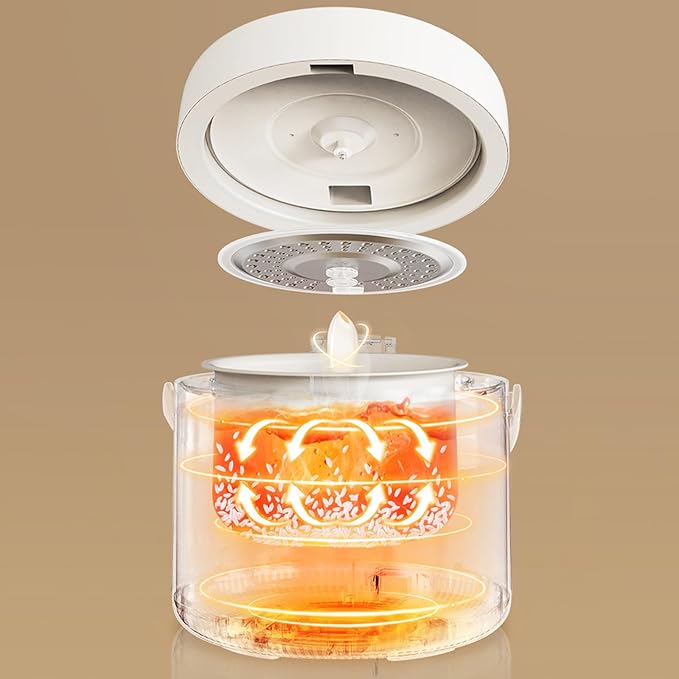Rice Cooker 3 Cups Raw Rice 2L Mini Small Rice Cooker (Suitable for 1-2 People) Portable Travel Rice Cooker with Steamer Automatic Keep Warm Grain Vegetable Rice Maker