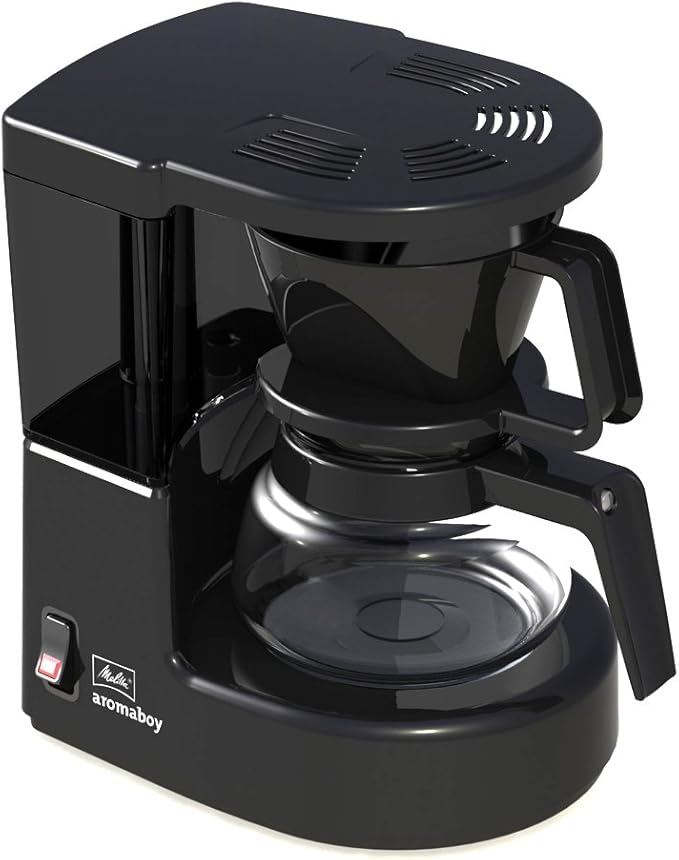 Melitta 1015 Aromaboy Filter Coffee Machine 2 Cups Glass Pot Automatic Switch-Off black by Melitta
