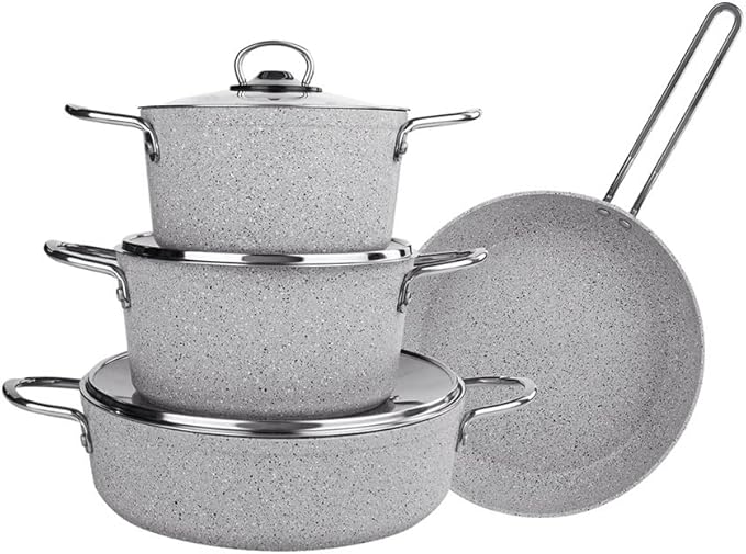 Cookware 7Pcs/ Set Cookware Set Kitchenware Saucepan Cooking Pot and Pan Set Non- Stck Stainless Steel Kitchen Variety Pack