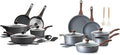 SENSARTE Ceramic Cookware Sets Pots and Pans Set Non stick 14-Piece Induction Cookware 16 Pcs Nonstick Kitchen Cooking Set w/Frying Pans Set Saucepans Set
