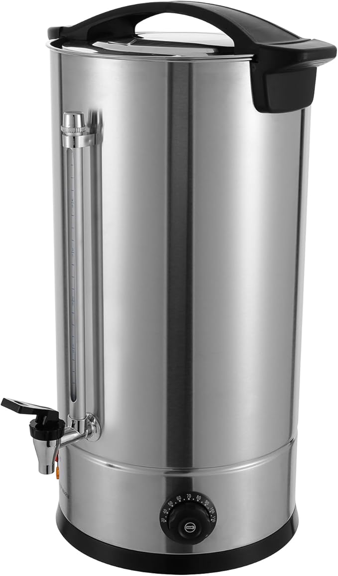 Coffee Urn 160 Cup Coffee Percolator Commercial Coffee Maker 25L Stainless Steel Coffee Maker Hot Water Beverage Dispenser Electric Coffee Urn For Catering Wedding Party (25L)