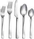 40 Piece Silverware Set Service for 8 EIUBUIE Premium Stainless Steel Cutlery Set Matte Finish Flatware Sets Durable Solid Modern Kitchen Tableware Eating Utensil Sets Include Spoons Forks Knives