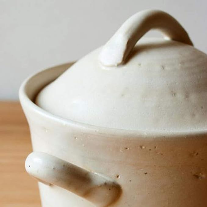 Japanese Donabe Cocer Rice Cooking Pot 3 Go 2200cc White