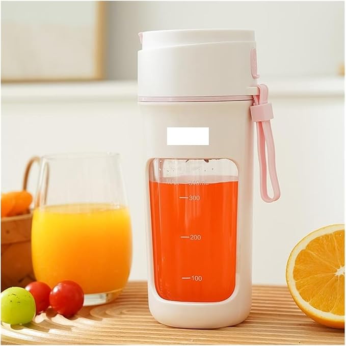 Fit for Portable Electric Juicer Blender - Multifunctional Fruit Mixer with 6 Blades and 1200mAh for Smoothies and Juices(Pink)