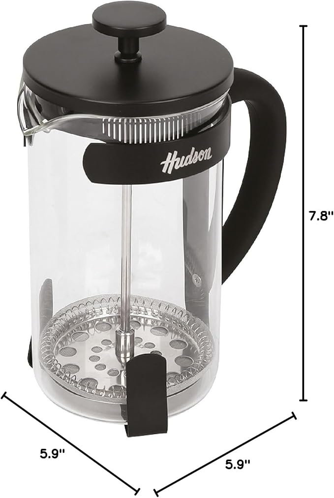 HUDSON French Press Coffee and Tea Maker 9 cups black