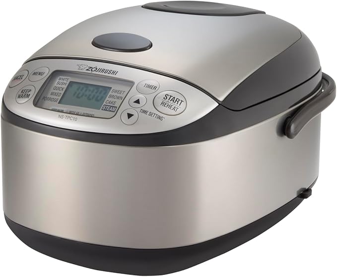 Zojirushi NS-TPC10XT Micom Rice Cooker &amp Warmer (with PFAS-Free Nonstick) 5.5-Cup Stainless Brown
