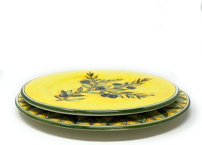 CERAMICHE D'ARTE PARRINI - Italian Ceramic Serving Dinnerware Set Complete Pattern Olives Art Pottery Made in ITALY Tuscany