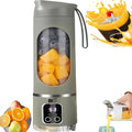 Portable Blender With Dual Battery 1500 mAh USB Rechargeable 16oz Digital Multimode Juicer Blender 3 Speed12-Blade Fresh Juice Bottle for Shakes SmoothiesFresh Juice Ete. (green)