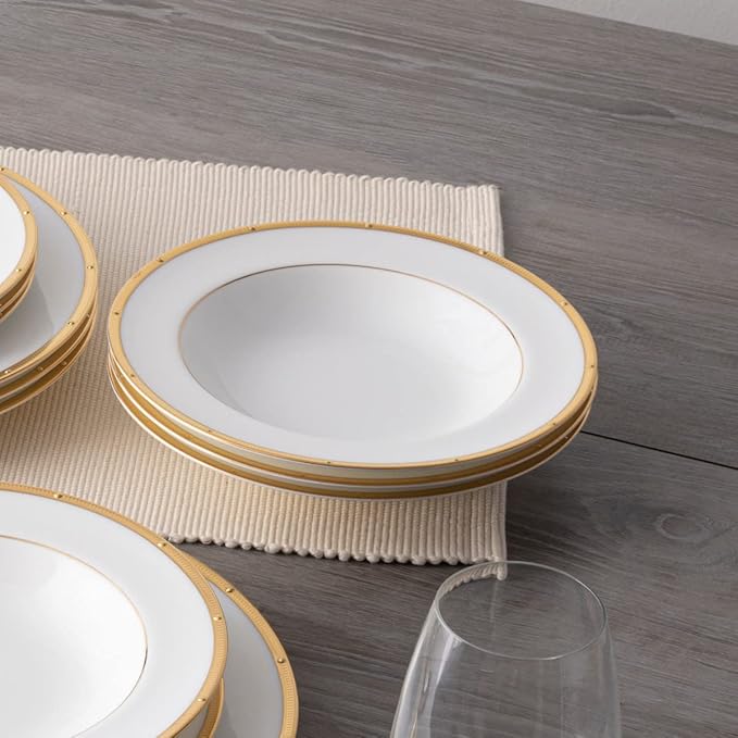 Noritake Rochelle Gold 12-Piece Dinnerware Set Service for 4