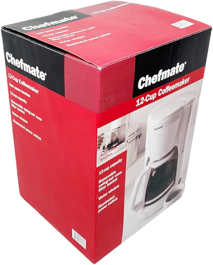Chefmate 12 Cup Coffeemaker in White