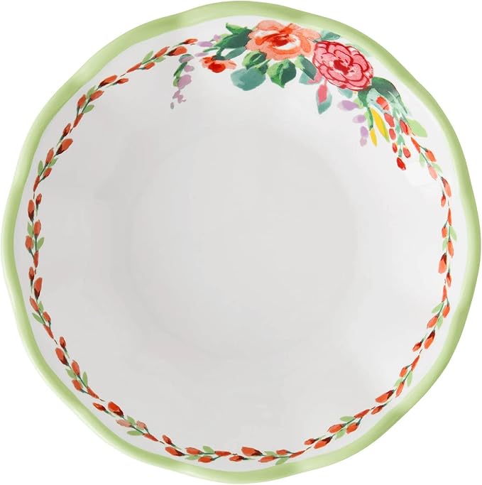 12 Piece Ceramic Dinnerware Set Floral Pattern Plates and Bowls for Everyday Use