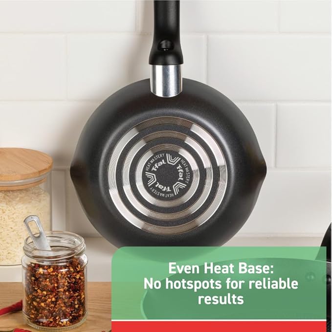 T-fal Specialty Nonstick Fry Pan Set 3 Piece 8 9.5 11 Inch Oven Broiler Safe 350F Cookware Pots and Pans Set Non Stick Kitchen Frying Pans Skillets Durable Dishwasher Black