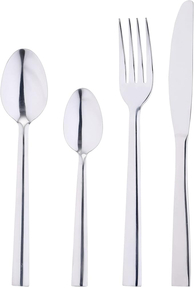 5 Piece Kitchen Battery Pack + Cutlery Set 24 Pieces Stainless Steel