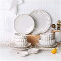Dinnerware Set Luxury Family Dinner Service Set Ceramics Dinner Set Kitchen and Dining Service Fine Porcelain Kitchen Dinnerware Set Dishwasher Safe Gift20piece Set