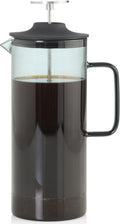 AdHoc French Press Coffee Maker Impact - Manual Brewer with Heat-Resistant Glass &amp Stainless Steel Filter – Barista Tool for Aromatic &amp Full-Flavored Coffee - Dishwasher Safe