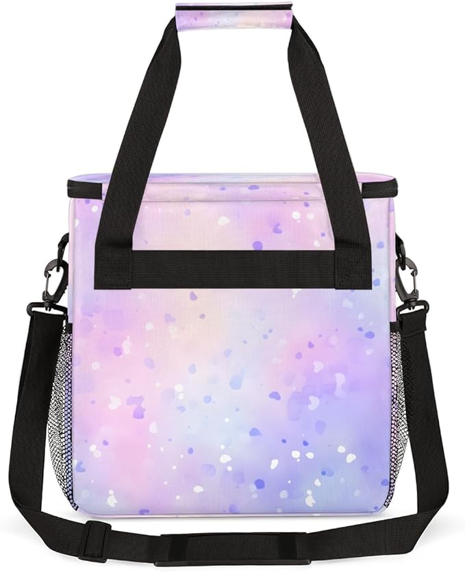 Glitter Coffee Maker Carrying Bag Light Pink Portable Travel Storage Tote Bag Compatible with K-Mini or K-Mini Plus Single Serve Coffee Brewer Carrying Case with Multiple Pockets &amp Shoulder Stra