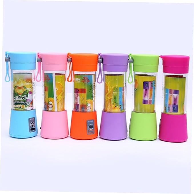 NUOBESTY Portable Mini Electric Juicer USB Rechargeable Fruit Mixer with Stainless Steel Vanes Easy-clean Compact Blender for Travel and Home Use Purple