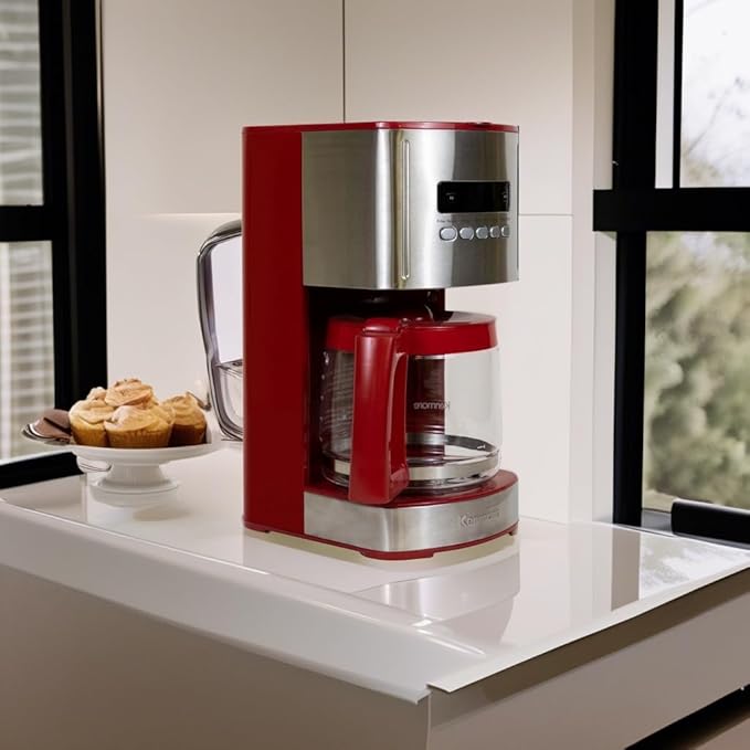 Kenmore Drip Coffee Maker - Programmable Cafe Machine With Glass Pot Regular &amp Bold Brew Auto Shut Off Large Water Reservoir Reusable Filter Kitchen Appliances For Cafeteria Barista 12 Cup Re