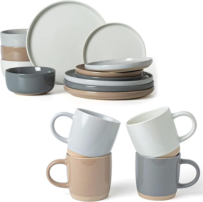 Famiware Milkyway Dinnerware Sets 16 Piece Dish Set Multi-color