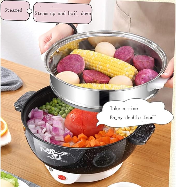 Cooking Pot Multifunctional Electric Cooker Heating Pan Electric Stew Machine Hotpot Noodles Eggs Soup Steamer Rice Cooker