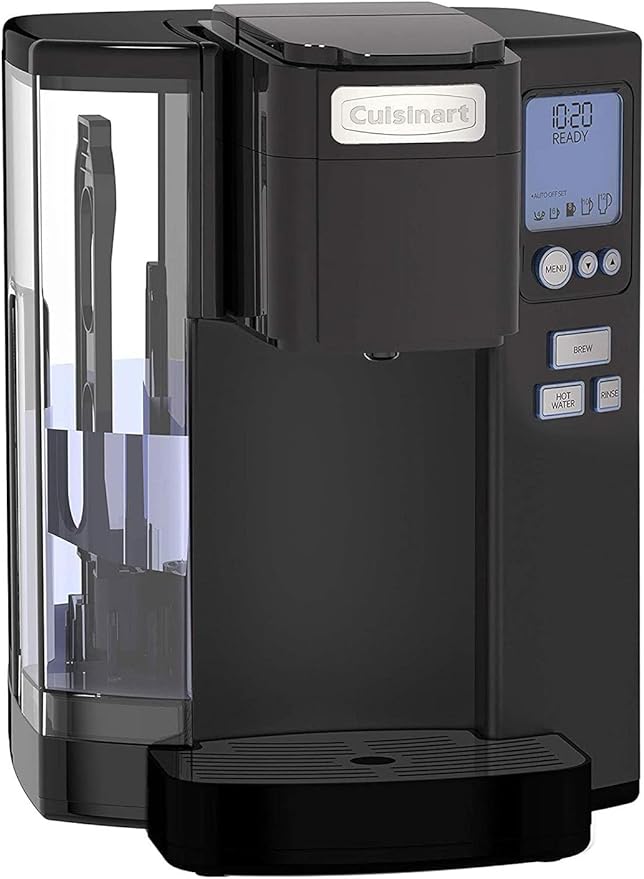 Cuisinart Coffee Maker Single Serve 72-Ounce Reservoir Coffee Machine Programmable Brewing &amp Hot Water Dispenser Stainless Steel Black