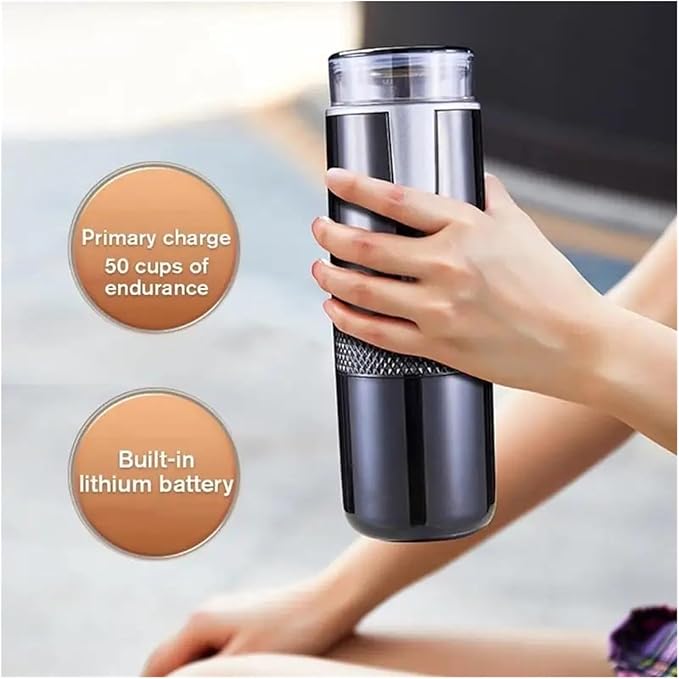 Portable Coffee Machine USB Outdoor Camping Travel Portable Capsule Coffee Machine for Car Home Electric Espresso Machine Coffee Powderfor Outdoor Travel Picnic