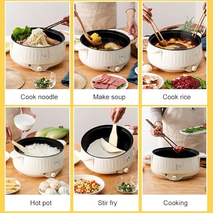 Multifunction 1.7L Single/Double Layer Rice Cooker Non-Stick 1-2 People Household Rice Cookers Pan Hot Pot (Color : B Size : One Size) (A One Size)