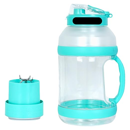 Powerful Portable Juicer Maker - 2000ml Capacity USB Rechargeable Blender Smoothies Juices - Ideal Home Office Outdoor Use(Mint Blue)