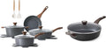 SENSARTE Nonstick Cookware Set 13-PieceStay-Cool Handles PFOA Free12 Inch Nonstick Frying Pan Skillet with LidInduction Pan