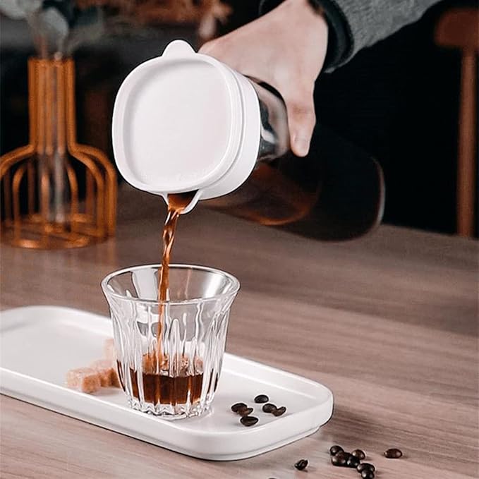 Coffeemaker Pots Cold Extracting Pot Coffee Pot Refrigerator Cold Brewing Pot Fruit Tea Cold Kettle Tea Water Separating Coffee Apparatus(Brown)