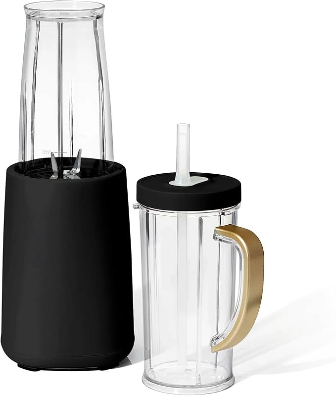 Personal Blender Set 12-Piece 240W Compact Single Serve Blender with Blending and Grinding Cups BPA-Free Dishwasher Safe (Black Sesame)
