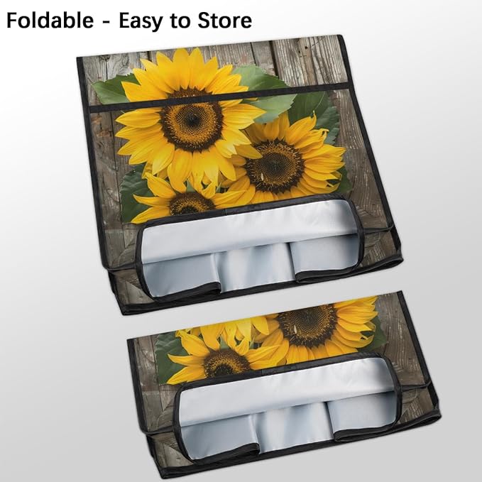cfpolar Kitchen Aid Mixer Cover Compatible with 6-8 Quarts Floral Yellow Sunflower Stand Mixer Cover Kitchen Aid Mixers Accessories Appliance Organizer Bag Dust Covers with Zipper Pocket