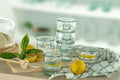 Euro Ceramica Barra Collection Stackable Recycled Glass Tumblers 10 oz Drinking Glasses Set of 6