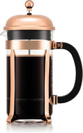Bodum 34oz Chambord French Press Coffee Maker High-Heat Borosilicate Glass Stainless Steel Copper – Made in Portugal