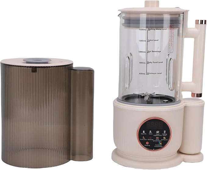 Haofy Blender 1500ML Capacity with Heat Preservation 8 Preset Programs for Milk Smoothie Hot Soup Nut Milk Maker for Family Kitchen Daily Use Small Apartments