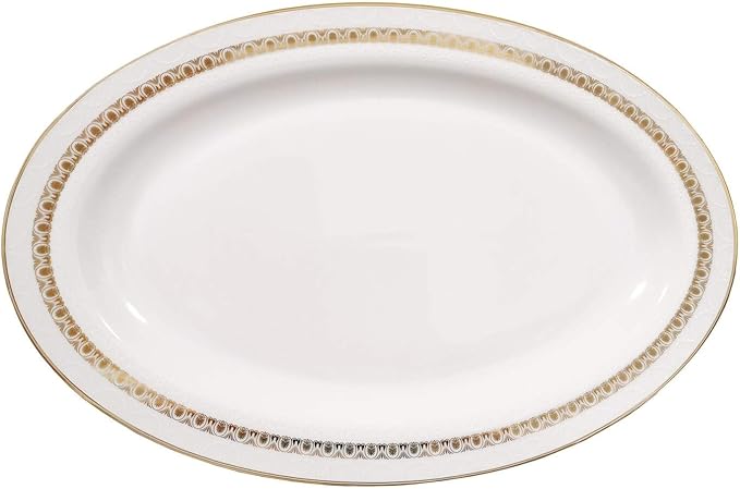 MISC 57 Piece Gold Dinnerware Set-New Bone China Service for 8 People Banded Formal Dishwasher Safe