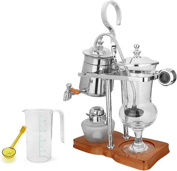 Luxury Balancing Siphon Coffee Maker/BrewerBalance Syphon Coffee Maker Double ColumnEasy to Clean Permanent Filter and Water RetainerA