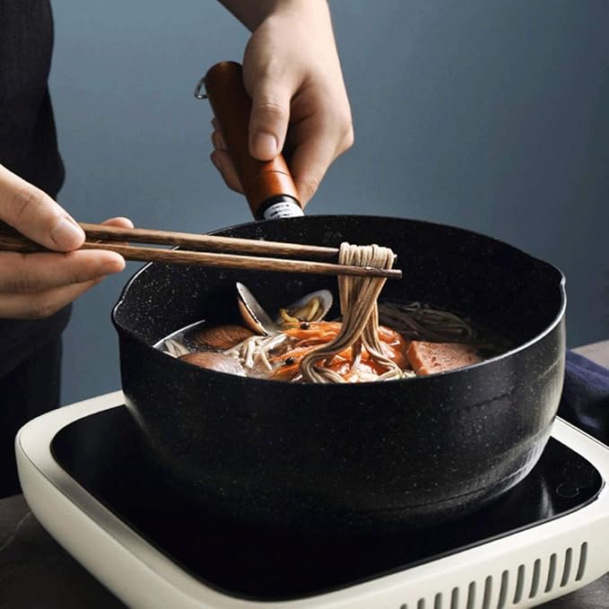 Ceramic Cookware Set New Technology Double Nonstick Coating Kitchen Pots and Pan Set (Size : S) (S)