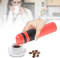 Gavigain 350ml Portable Coffee Press Bottle Tea Coffee Maker Drinking Water Cup for Travel(Red)