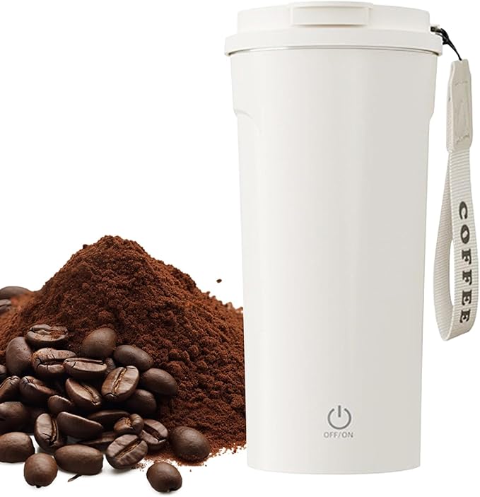 Self Stirring Mug - 400ml Waterproof with Straw LidAutomatic Magnetic Stirring Cup | for Milk Protein Powder Oatmeal Flour Drinks Travel Home Office Camping Picnic Outdoor