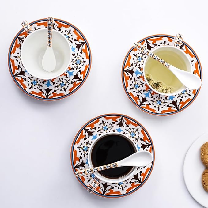 Porlien Bohemian 16-piece Dinnerware Set (Teacup and saucer set)